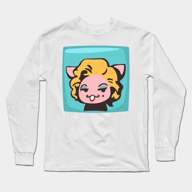 Miaurilyn Monroe 1 Long Sleeve T-Shirt by Tad